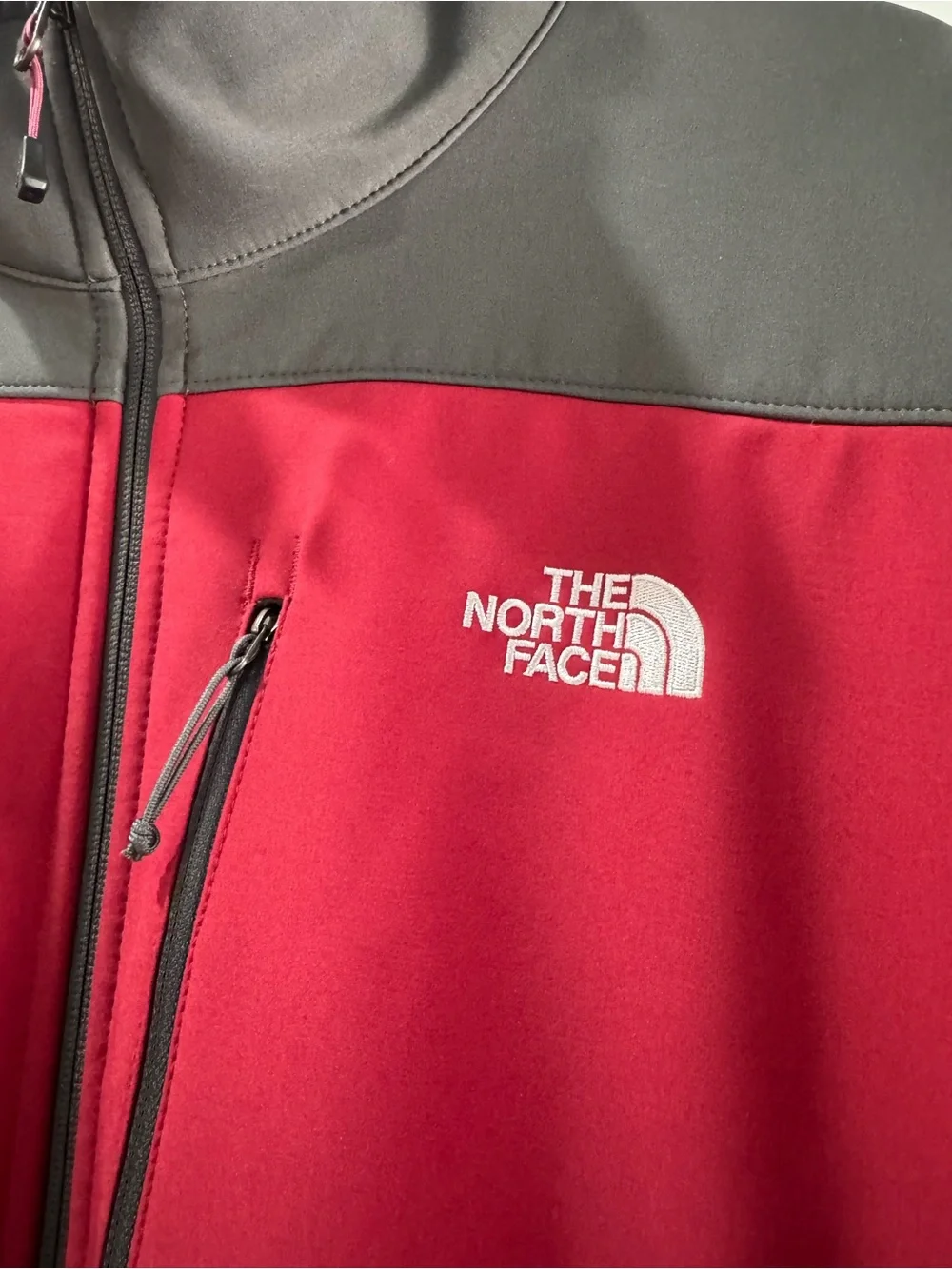The North Face Men's Apex Bionic Jacket Size XXL red grey fall coat fleece